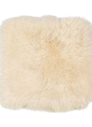 Lammeskindspude | Langhåret | Uden fyld | 40x40 cm Beige