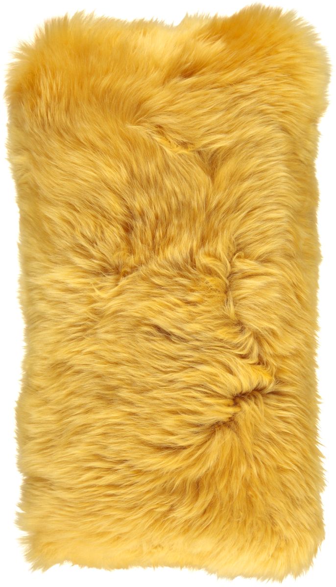 Lammeskindpude | Langhåret | New Zealand | 28x56 cm Gul