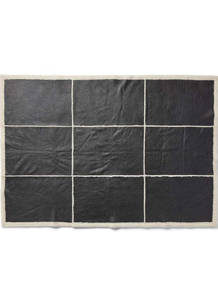 Addison Lammeskindstæppe | Double Face | Korthåret Sort / Hvid