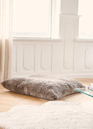 Lammeskindspude | Maxi Float | Korthåret | Dobbeltsidet | 90x90 cm Koksgrå