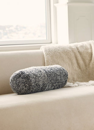 Lammeskindspude | Bolster | Korthåret | D20xL52 cm Koksgrå