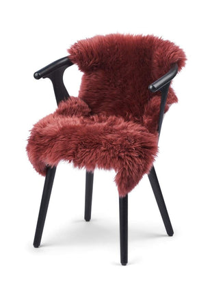 Lammeskind premium | Langhåret | New Zealand | 100x60 cm Lys Bordeaux 