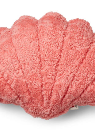 Lammeskindspude | Musling | Korthåret Mørk Koral Pink