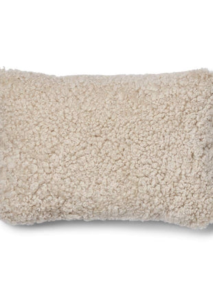 Pude af uld | Korthåret | 34x52 cm Sand-beige/Beige