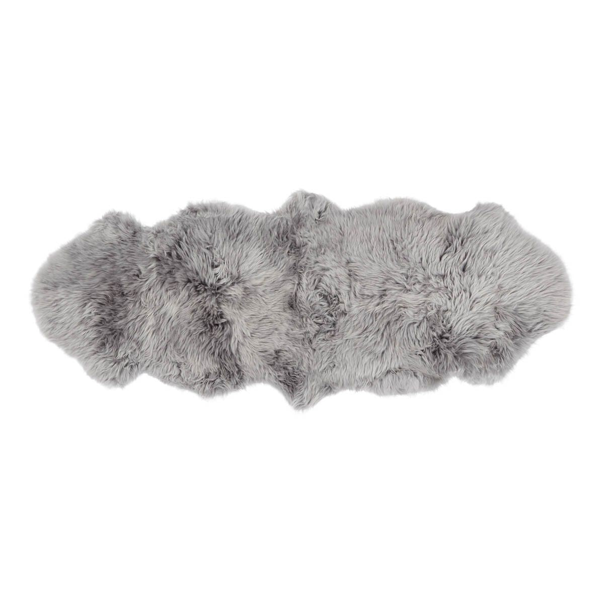 Lammeskind | Langhåret | New Zealand | 160x60 cm Lysegrå