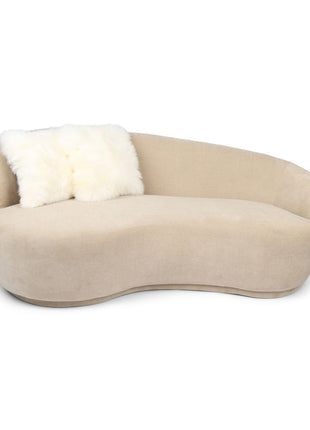 Lammeskindspude | Langhåret | Uden fyld | 40x40 cm Hvid