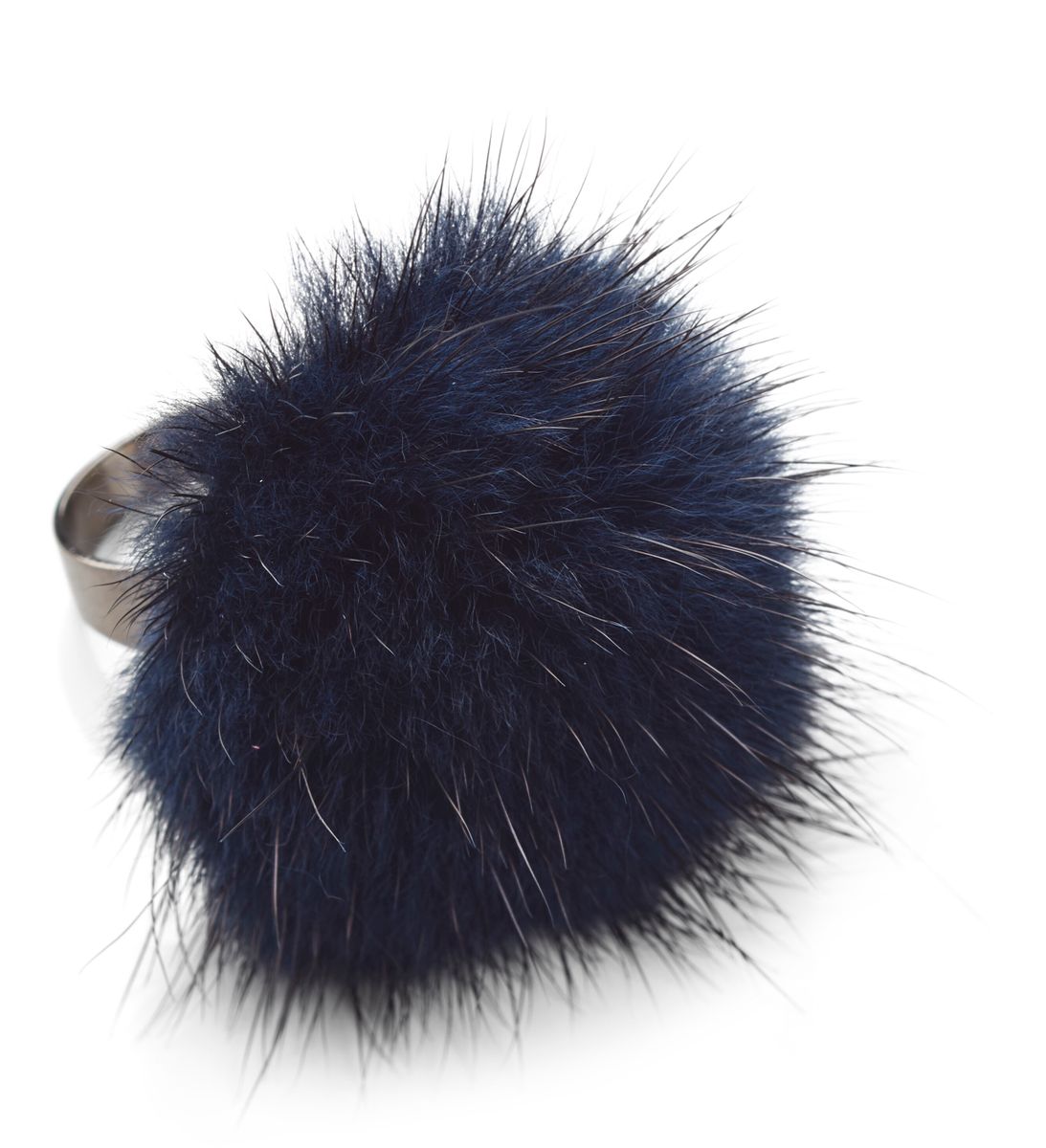 Ring Pom Pom Marineblå