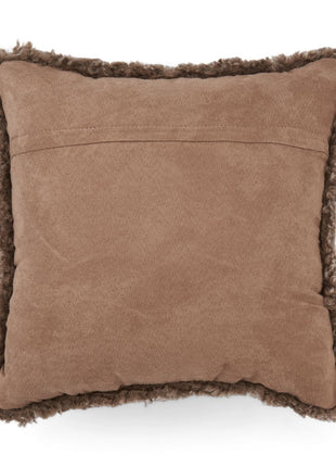 Lammeskindspude | PATTERN | Korthåret | 40x40 cm Lysebrun / Beige 