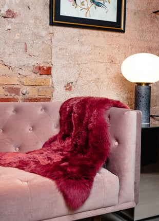 Merino Lammeskind | Langhåret | 90x60 cm Brun Karamel