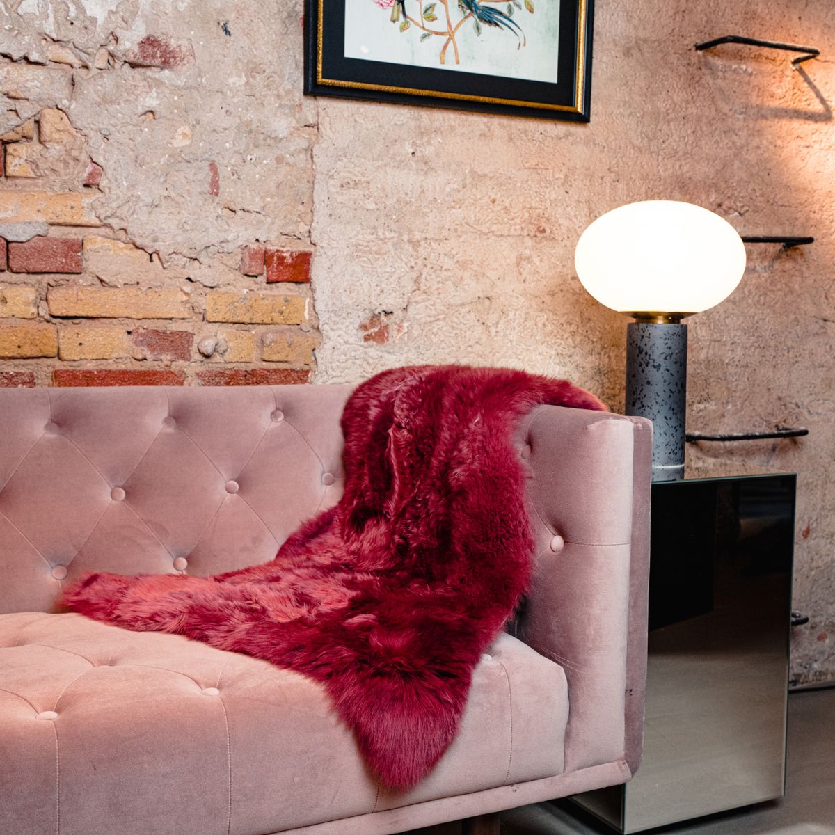 Lammeskind | Langhåret | 90+cm Fuchsia