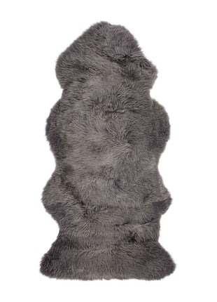 Lammeskind premium | Langhåret | New Zealand | 135x60 cm Mørkegrå