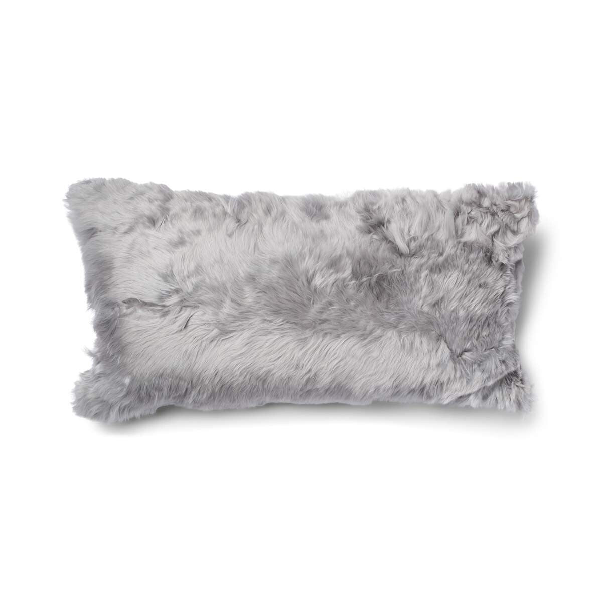 Alpakauldpude | Langhåret | 40x40 cm, 30x60 cm & 60x60 cm Lysegrå