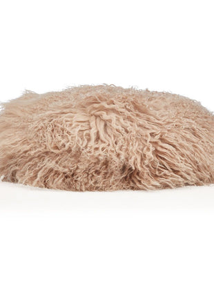 Betræk til barstol/skammel | Krøllet | Tibet | D35 cm Varmt Sand