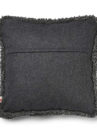 Lammeskindspude | Korthåret | 52x52 cm Mørkegrå / Grå 