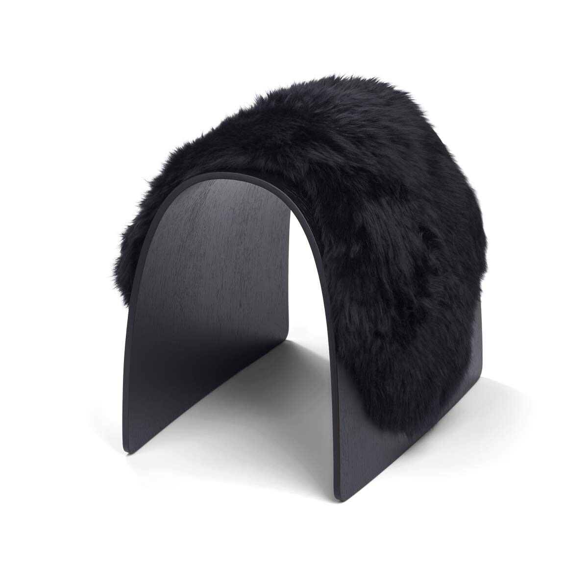 Sheep Stool cover | Langhåret | New Zealand Sort
