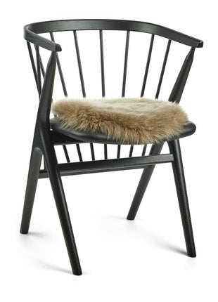 Sædehynde | Lammeskind | Langhåret | D38 cm Lysebrun