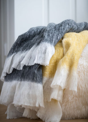 Uldtæppe | Mohair | 130x170 cm Sort