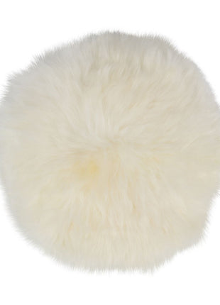 Premium sædehynde | Langhåret | New Zealand | D34 cm Hvid
