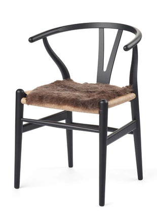 Sædehynde | Islandsk Lammeskind | Korthåret | 40x40 cm Naturbrun