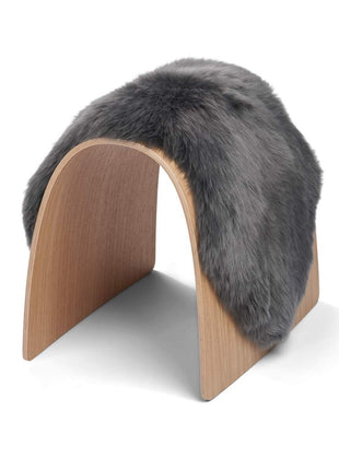 Betræk til skammel | Langhåret Mørkegrå