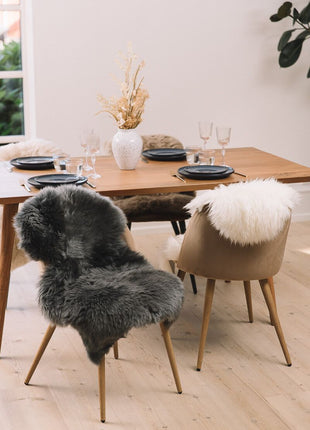 Merino Lammeskind | Langhåret | 90x60 cm Beige