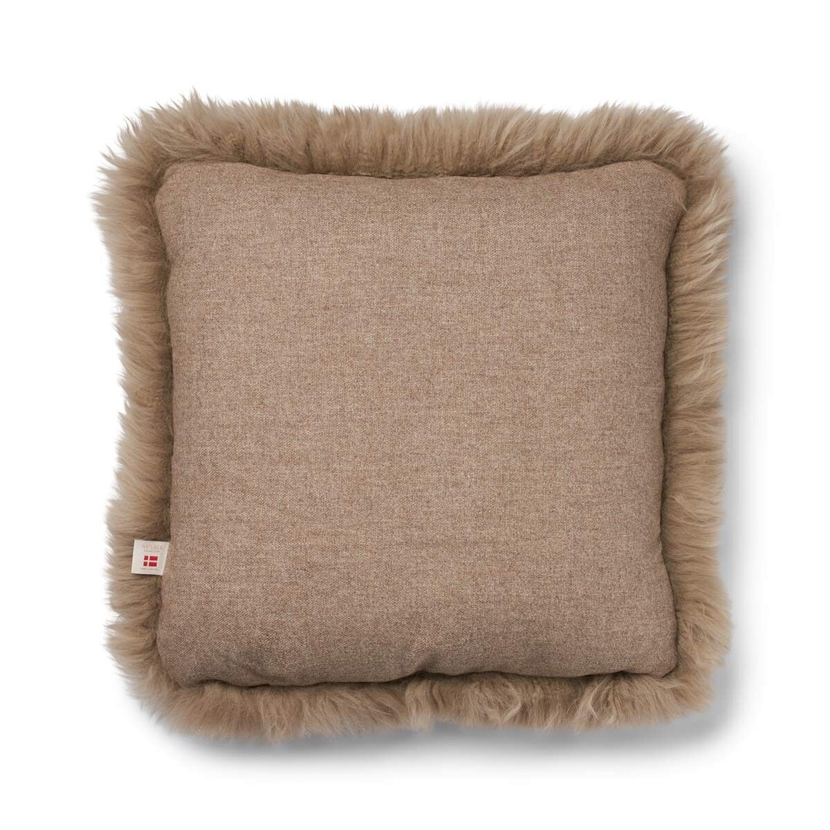 Classic Collection | Uldpude | Langhåret | 52x52 cm | 34x52 cm Beige/Taupe