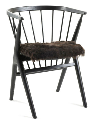 Sædehynde | Islandsk Lammeskind | Korthåret | 40x40 cm Natursort