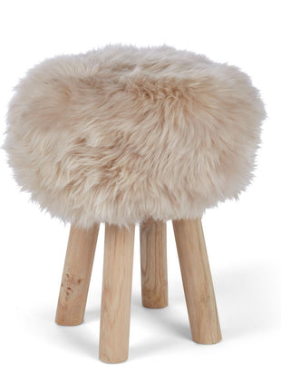 Betræk til barstol/skammel | Langhåret | New Zealand | D35 cm Beige