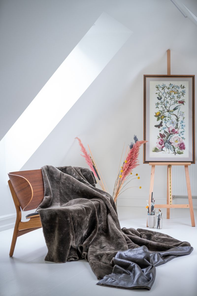 Lammeskindstæppe | Double Face | Australien | 140x200 cm Sort