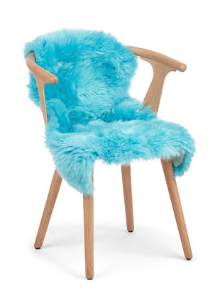 Lammeskind | Premium | Langhåret | 90x60 cm Koral Lyseblå