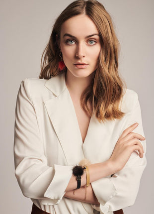 Nicki ørering Sort / Hvid