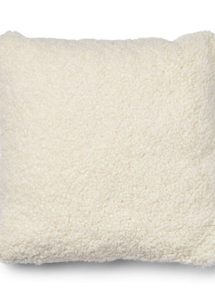 Pude af uld | Korthåret | 52x52 cm Tern / Beige / Hvid