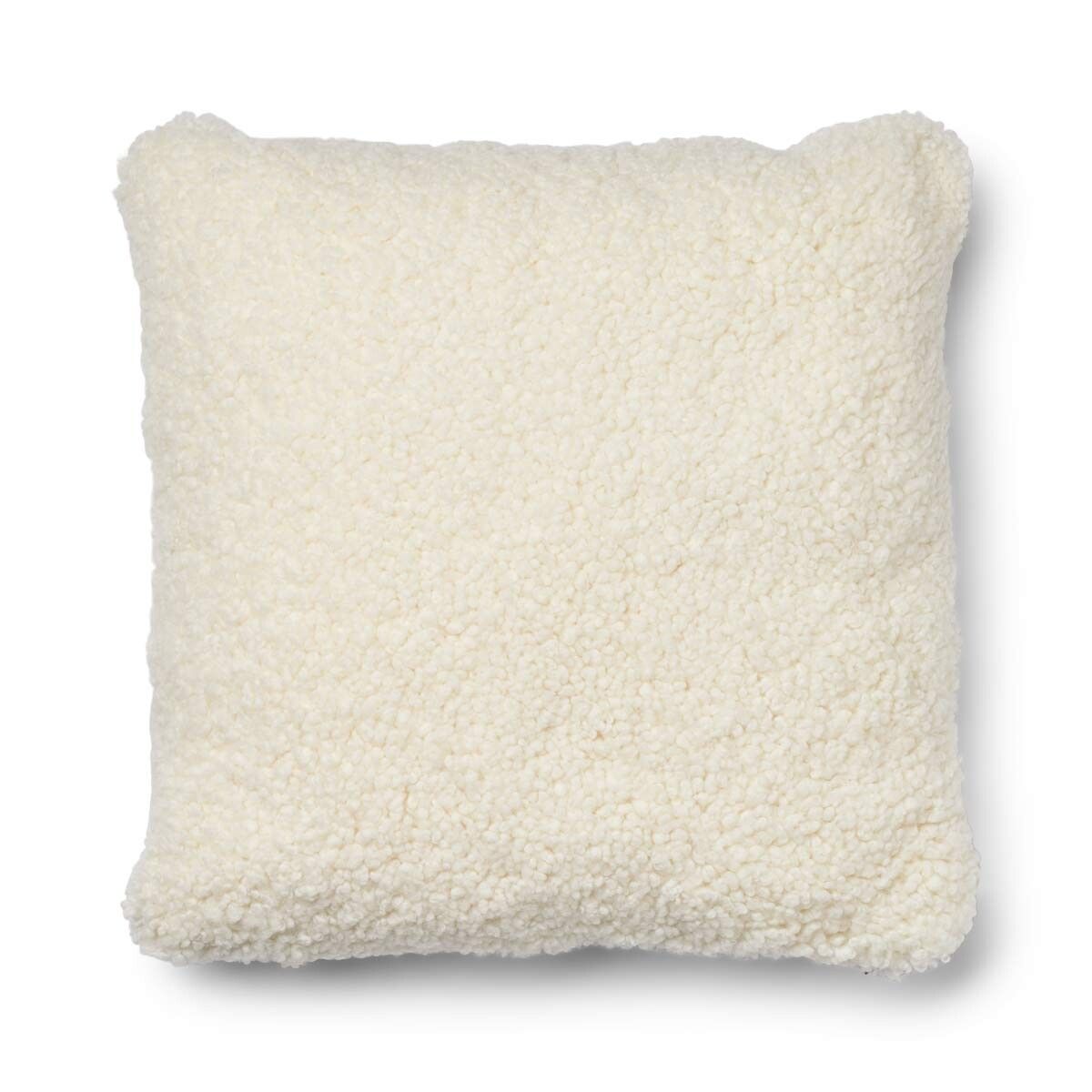Checked Collection | Uldpude | Korthåret | 52x52 cm | 34x52 cm Havregryn-Beige/Hvid
