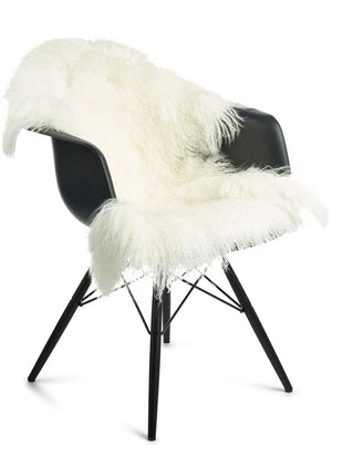 Lammeskind premium | Krøllet | Tibet | 135x50 cm Hvid