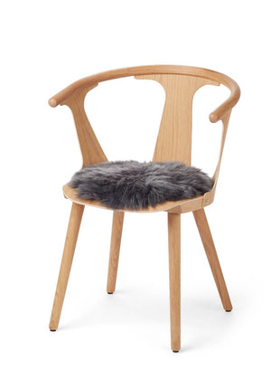 Premium sædehynde | Langhåret | New Zealand | D34 cm Mørkegrå