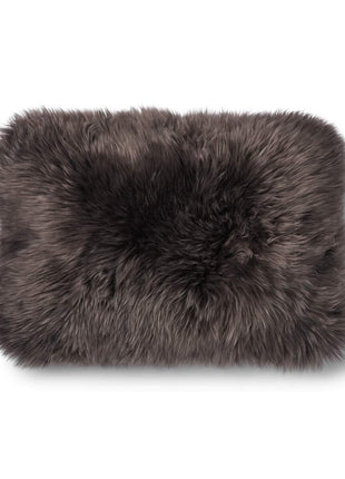 Lammeskindspude | Langhåret | 34x52 cm Brun / Valnød Brun