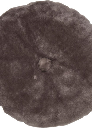 Lammeskindspude | Moccasin | Dobbeltsidet | D45 cm Mørke Grå