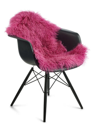 Lammeskind premium | Krøllet | Tibet | 85x50 cm Malaga Pink