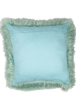 Lammeskindspude | Krøllet | Tibet | 50x50 cm Mynte