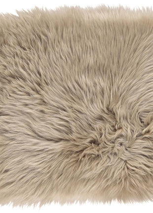 Sædehynde | Lammeskind | Langhåret | 37x37 cm Lysebrun