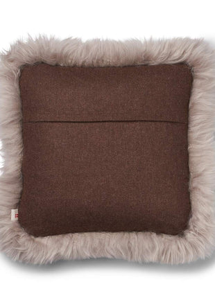 Pude af uld | Langhåret | 52x52 cm | 34x52 cm Brun / Dove