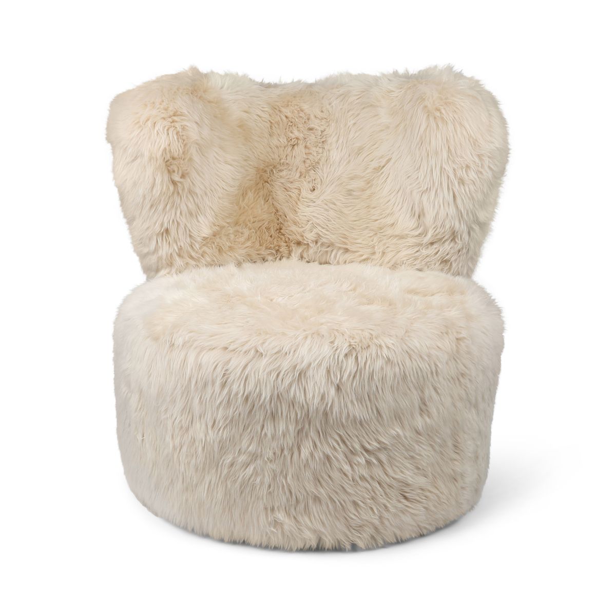 Rund Skandi Loungestol Beige