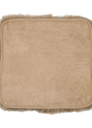 Sædehynde | Langhåret | New Zealand | Stofbagside | 40x40 cm Lysebrun