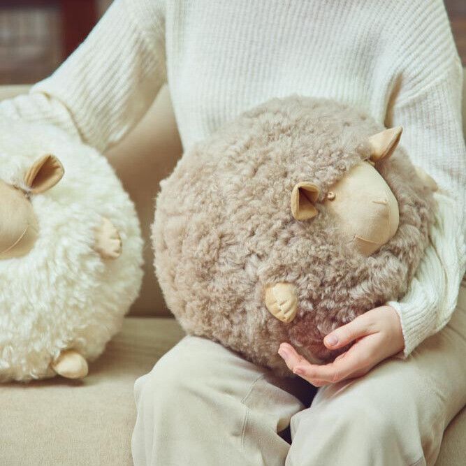 Cute Sheep | Korthåret | Ø20 cm  Beige/Hvid
