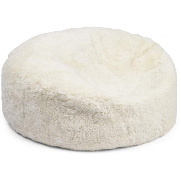 Sækkestol | Korthåret | New Zealand | D75xH28 cm  Hvid