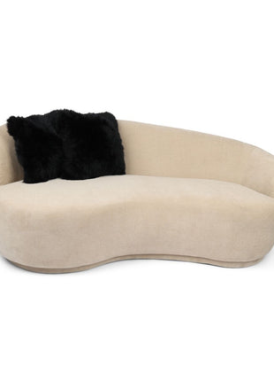 Lammeskindspude | Langhåret | Uden fyld | 40x40 cm Sort