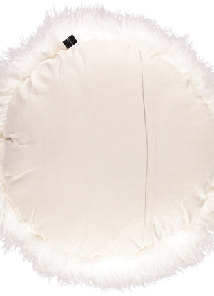 Lammeskindspude | Langhåret | Ø38 cm | Ø45 cm | Ø62 cm Hvid