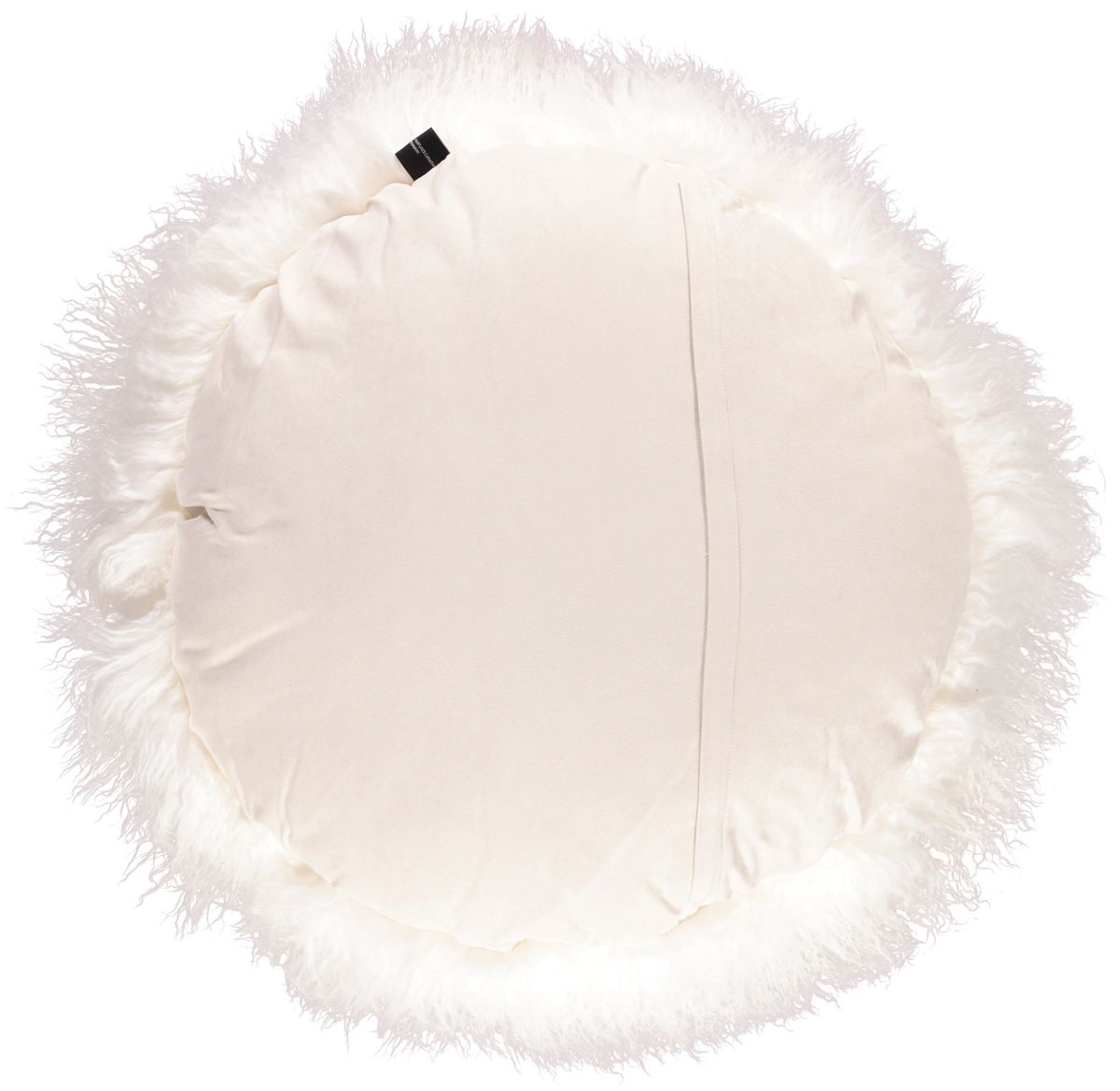 Lammeskindspude | Krøllet | Tibet | Ø45 cm, Ø62 cm & Ø38 cm Hvid