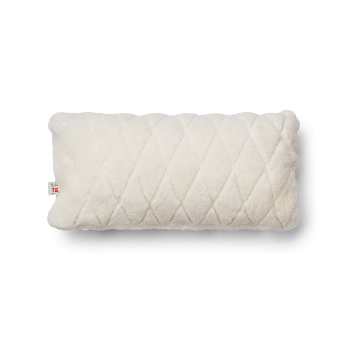 Leaf pude | Moccasin | Dobbeltsidet | New Zealand | 28x56 cm Hvid
