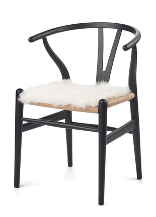 Sædehynde | Islandsk Lammeskind | Korthåret | 40x40 cm Naturhvid